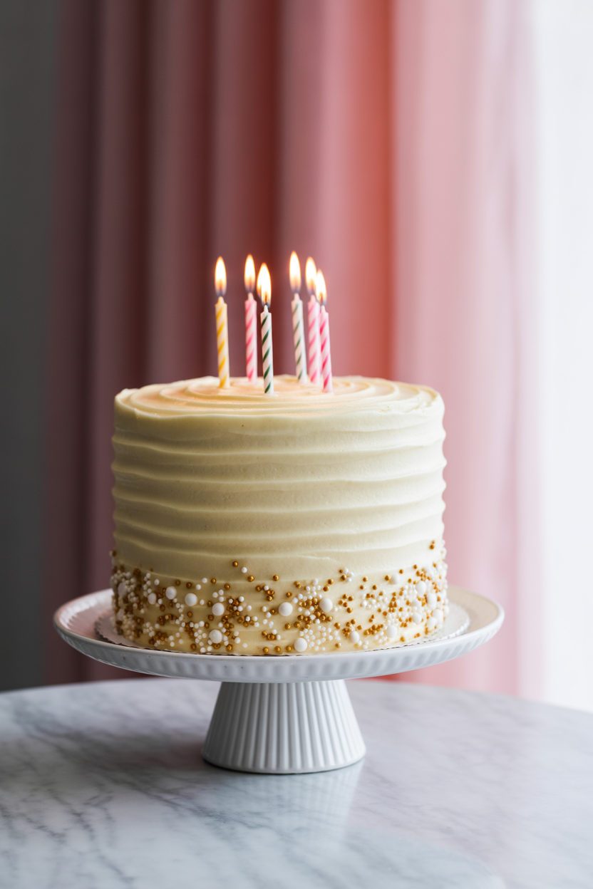 White Birthday Cake
