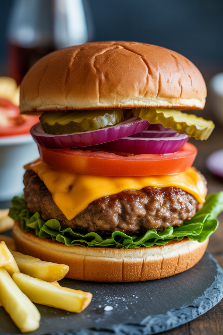 Air Fryer Burgers