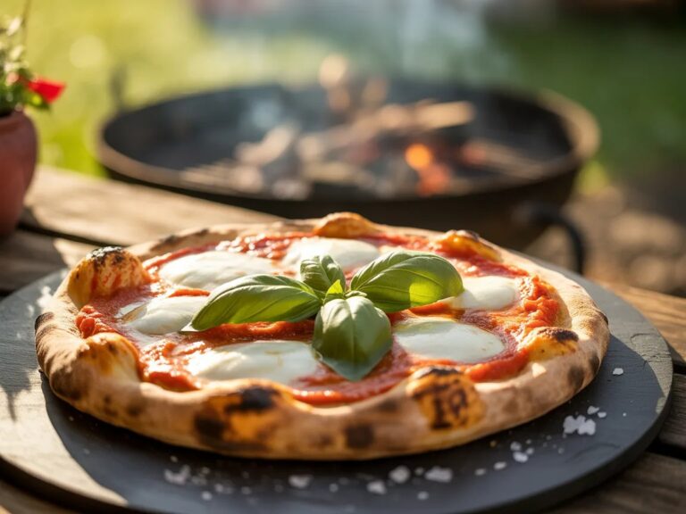 pizza on the grill